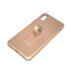 Silicone Case Motomo With Finger Ring For Apple Iphone X (5.5 ) Pink Gold